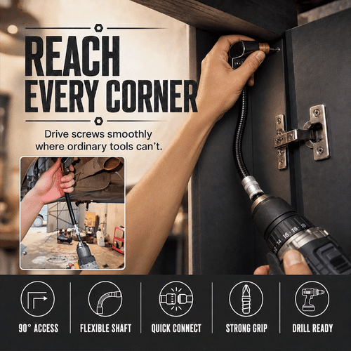 Flexible 90 Degree Right Angle Drill Attachment