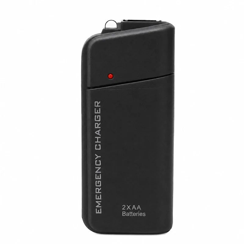 AA Battery Emergency Phone Charger with LED Flashlight