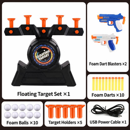 Floating Ball Target Game with Foam Dart Blasters