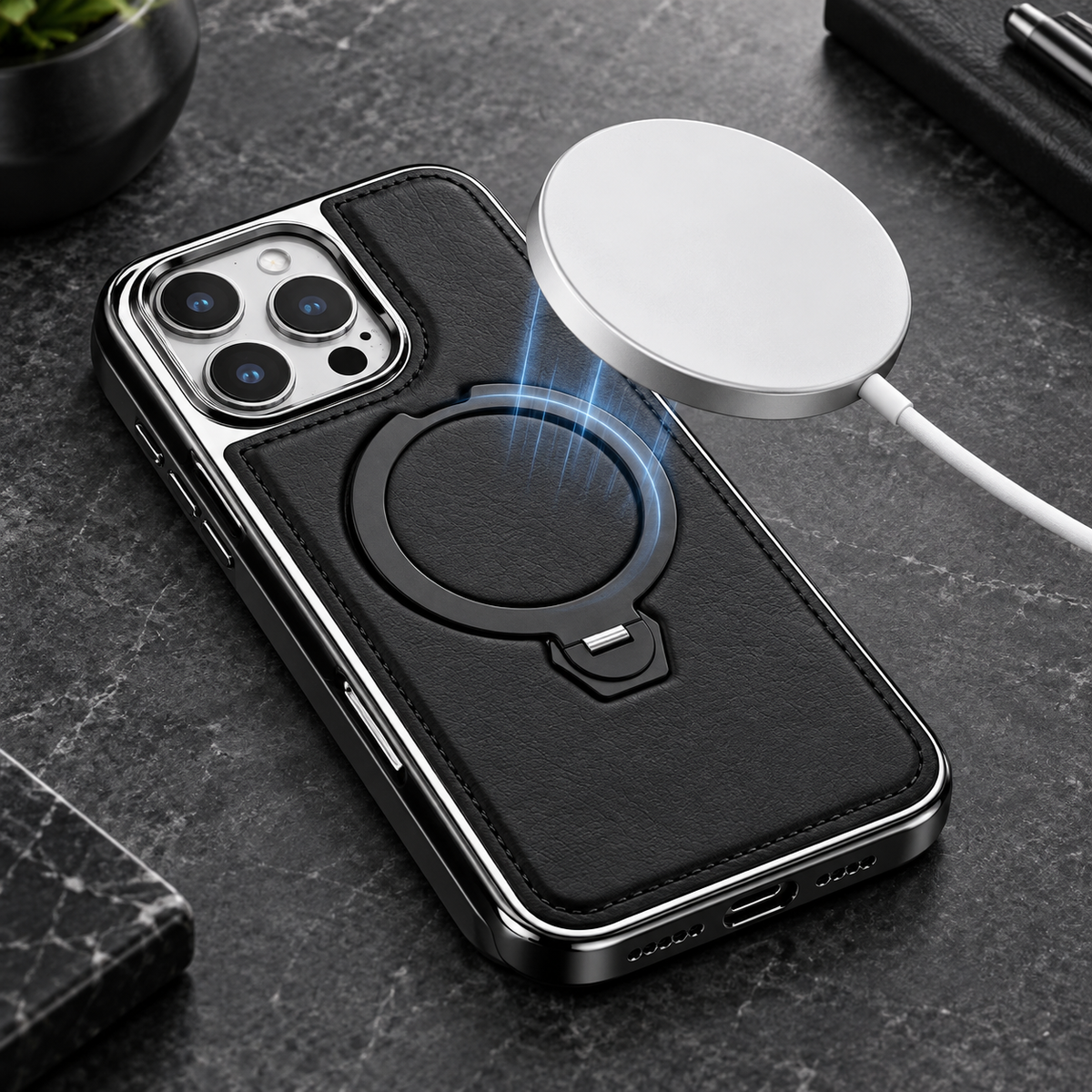 Luxury Magnetic Kickstand Case for iPhone Everyday Protection
