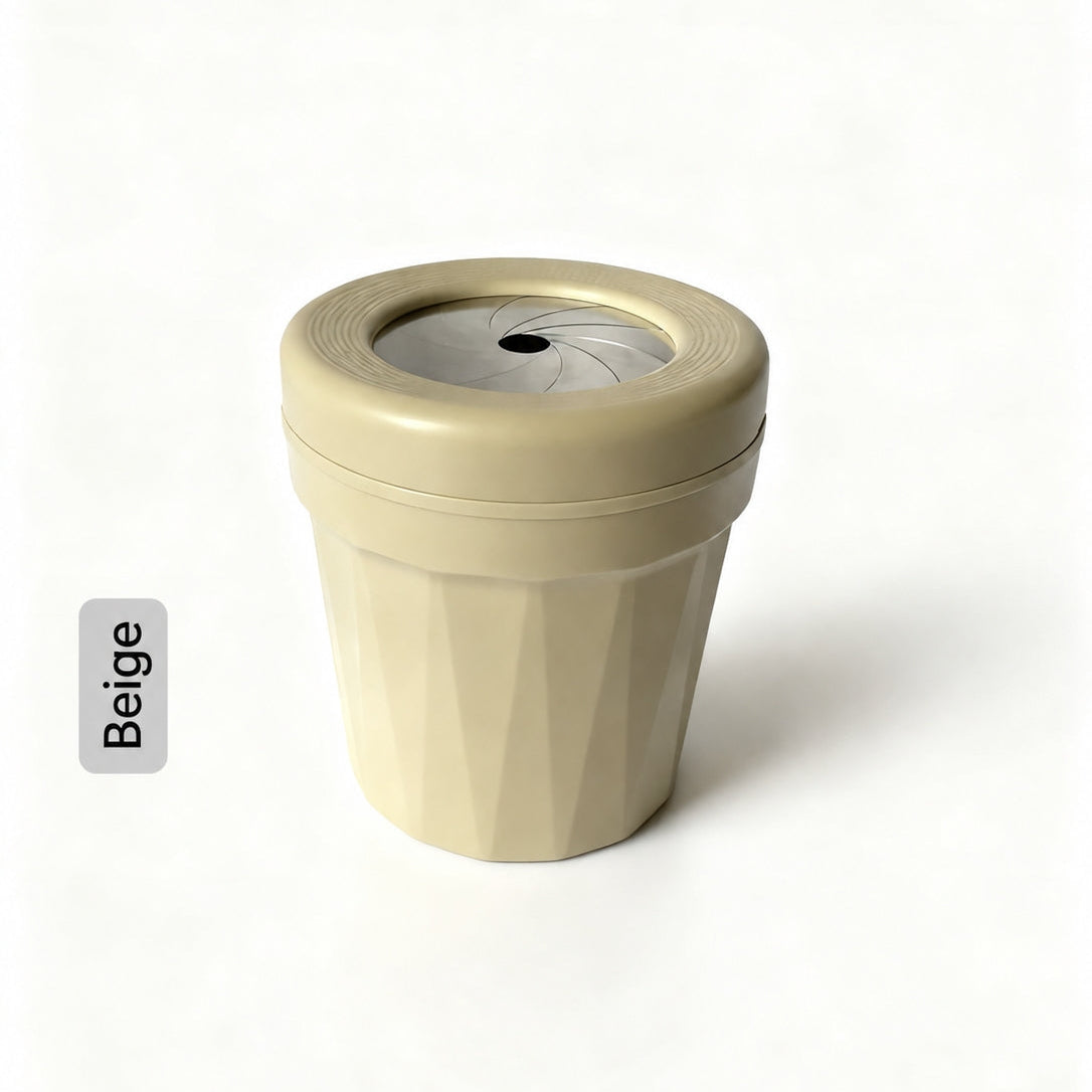 Sealed Mini Car Ashtray with Twist Lid for Cleaner Small-Space Storage