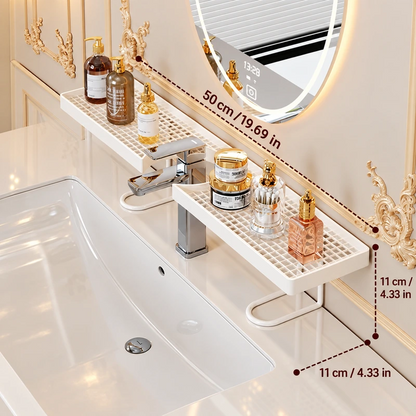 No-Drill Over-Faucet Sink Shelf for Bathroom Counter Storage