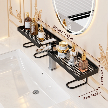 No-Drill Over-Faucet Sink Shelf for Bathroom Counter Storage