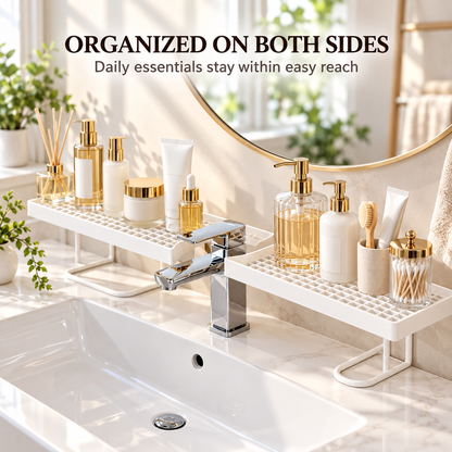 No-Drill Over-Faucet Sink Shelf for Bathroom Counter Storage