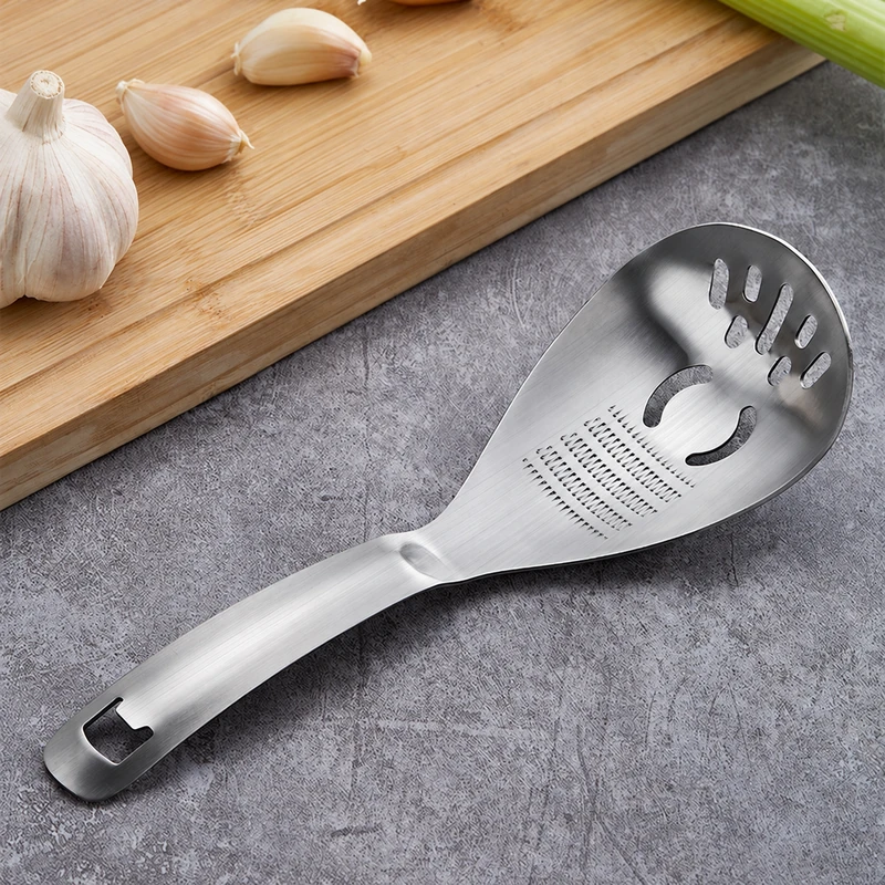 430 Stainless Steel Multi-Use Kitchen Spoon for Straining and Mashing