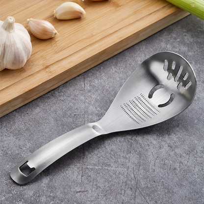 430 Stainless Steel Multi-Use Kitchen Spoon for Straining and Mashing