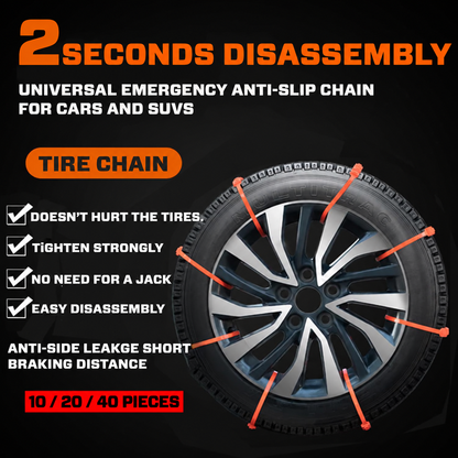 Emergency Tire Traction Straps for Snowy Conditions
