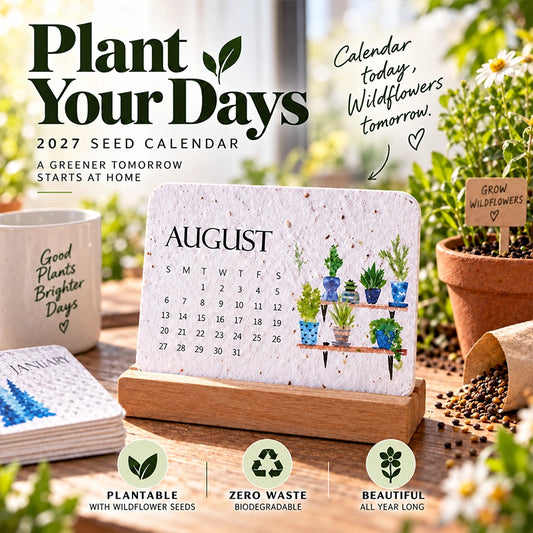 2027 Plantable Seed Calendar with Display Stand