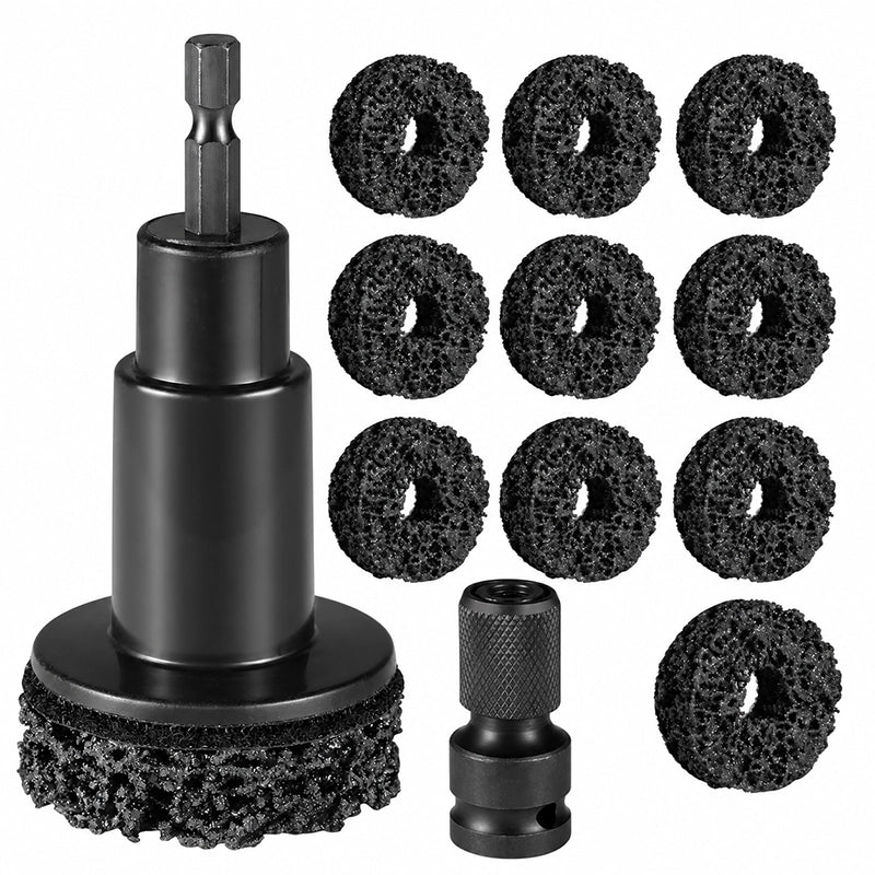 Wheel Hub Rust Removal Tool Kit with 10 Grinding Heads