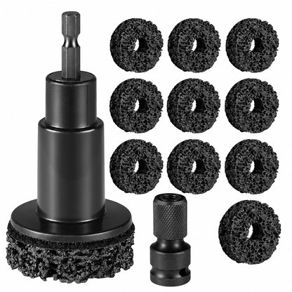 Wheel Hub Rust Removal Tool Kit with 10 Grinding Heads