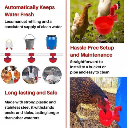 Automatic Chicken Waterer Cups 5 Pack