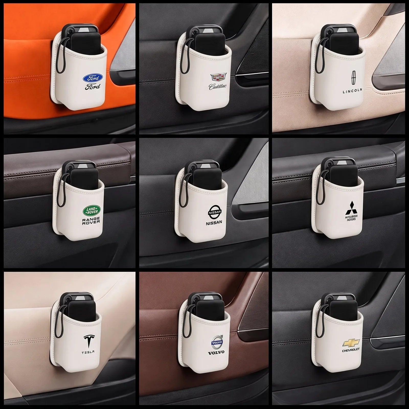 Car Door-Handle Storage Pockets – 2-Piece Set