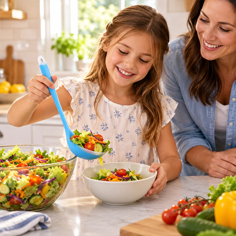 Translucent Silicone Soup Ladle for Everyday Serving