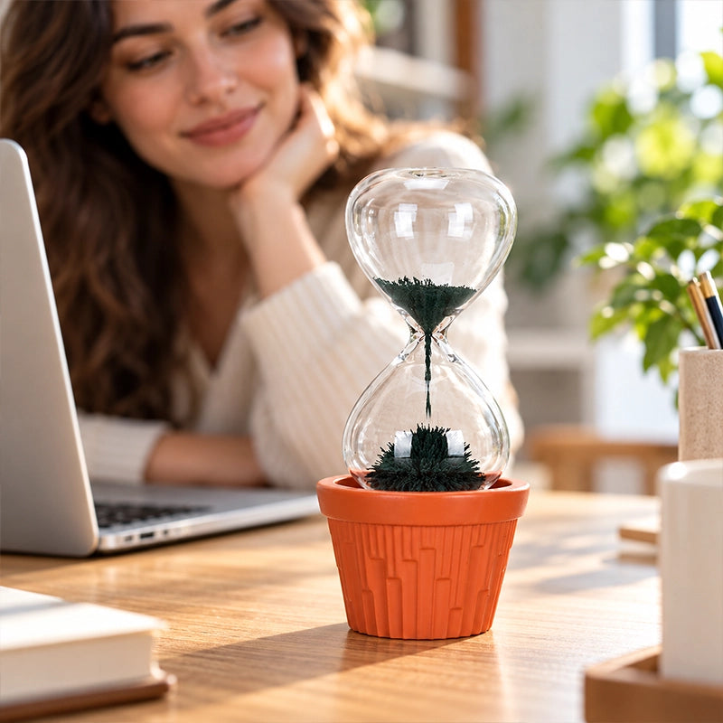Magnetic Sand Hourglass Planter Ornament