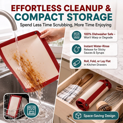 Snap-Lock Silicone Oven Liner Mat