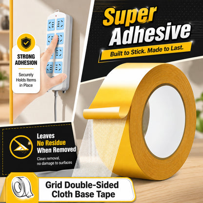 Heavy Duty Removable Double Sided Tape for Home Carpet and Wall Use-3 PCS