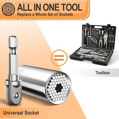 Universal Socket and Extension Rod Set for 9–27 mm Fasteners