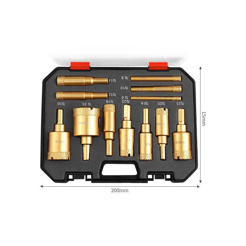 12Pcs Diamond Drill Bit Set 6-35mm Hole Saw for Glass Marble Granite Tile