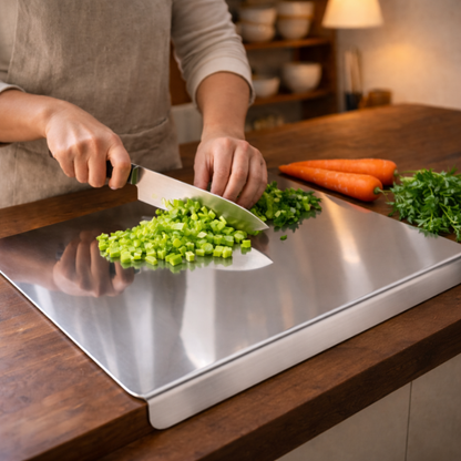 Non-Porous 304 Steel Reversible Cutting Board