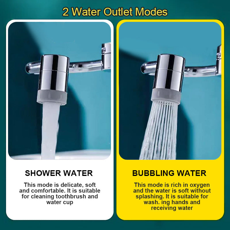 Rotating 1080° robotic arm faucet -The direction and water flow rate can be freely adjusted