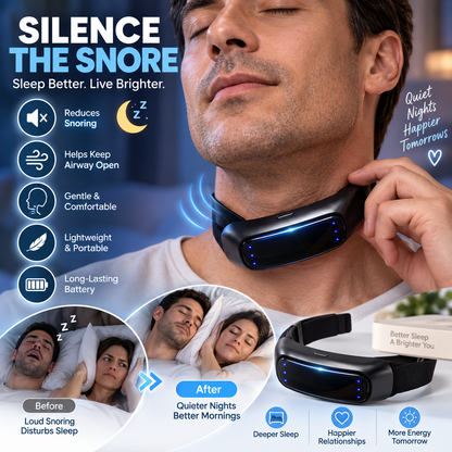 Wearable Neck Pulse Device for Bedtime Snoring Support – image 1