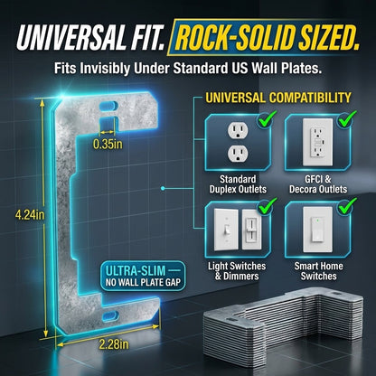 Pro-Grade Galvanized Steel Outlet Spacers & Leveling Shims