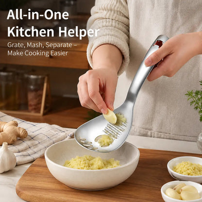 430 Stainless Steel Multi-Use Kitchen Spoon for Straining and Mashing