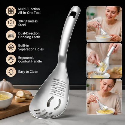 430 Stainless Steel Multi-Use Kitchen Spoon for Straining and Mashing