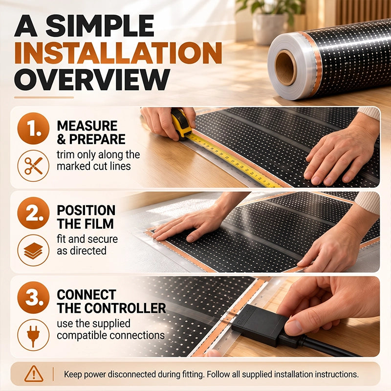 Graphene Electric Heating Mat Set — 50 × 100 cm