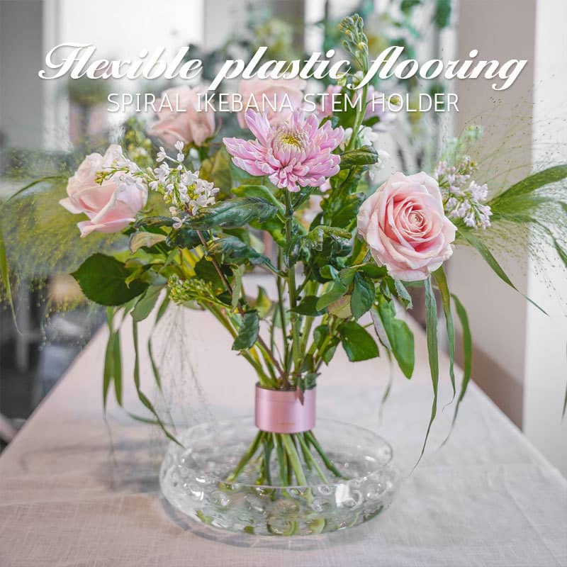 Clear Spiral Flower Arrangement Holders – 3 Pack