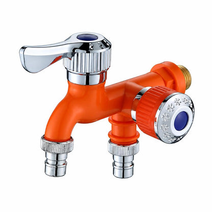 Dual-Outlet Faucet Adapter for Garden and Utility Hoses