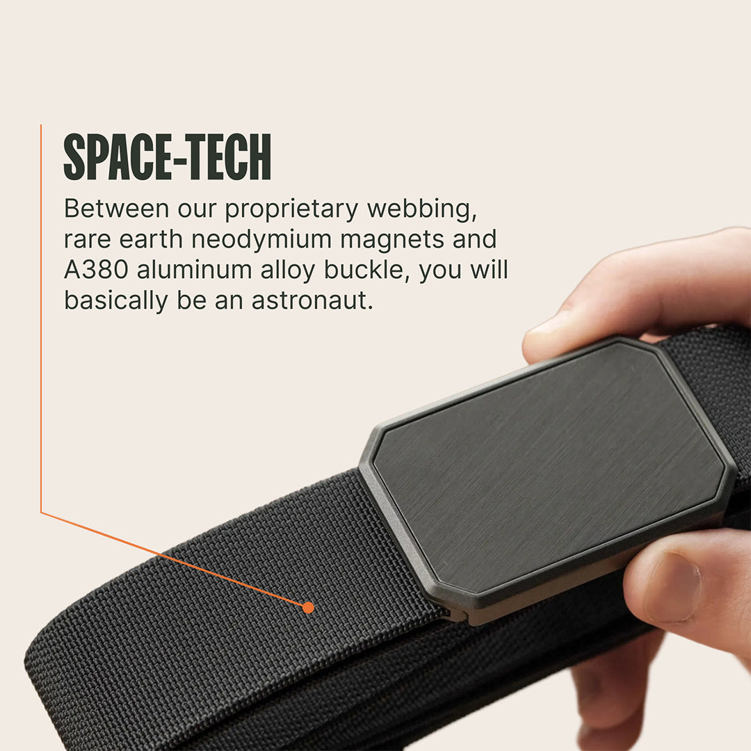 Men's Elastic Nylon Belt Metal Buckle Closes When Close Outdoor Leisure Belt