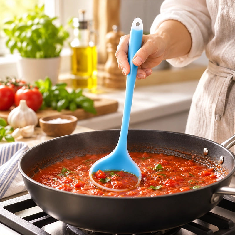 Translucent Silicone Soup Ladle for Everyday Serving
