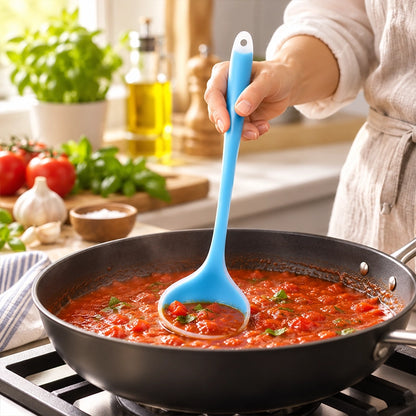 Translucent Silicone Soup Ladle for Everyday Serving