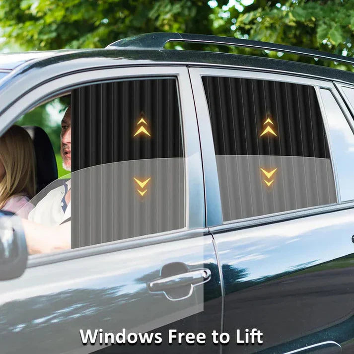 Magnetic Car Curtains For All Car Windows 4 Pack Set