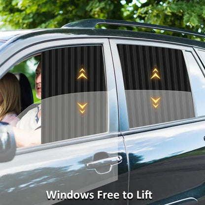 Magnetic Car Curtains For All Car Windows 4 Pack Set