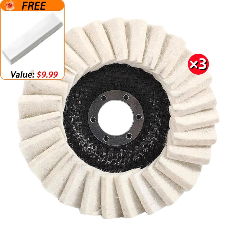 🔥3PCS-Wool Felt Flap Discs Polishing Wheel