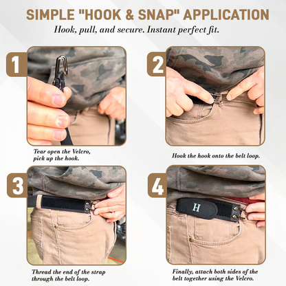 Tactical Metal Hook Elastic Belt