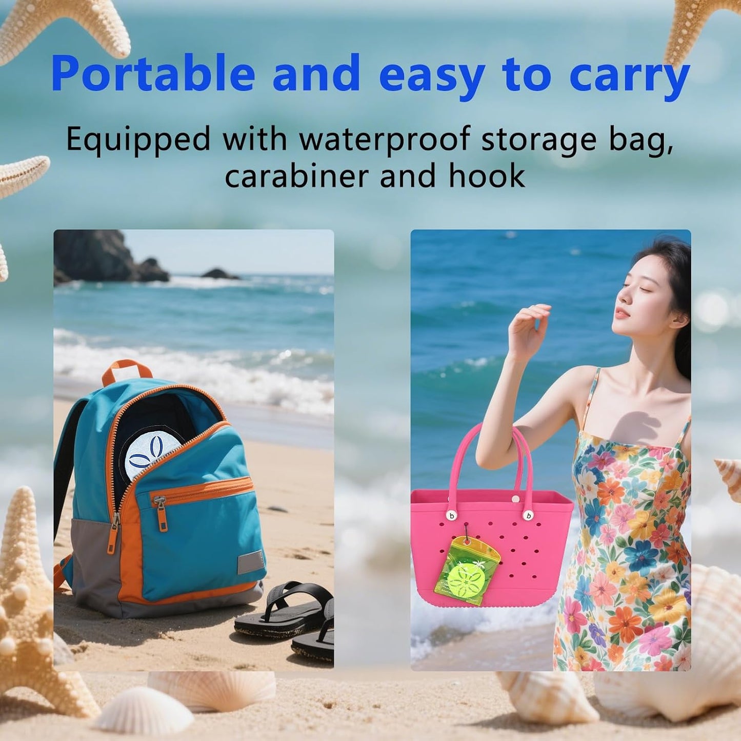 🏖️Beach Sand Remover Powder Bag 2 Pack – Talc-Free Natural Beach Essential