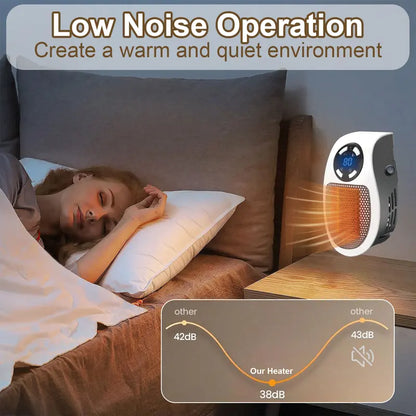 🔥450W Plug-in Electric Heater with Adjustable Thermostat🌡️Heating Your Home🏠