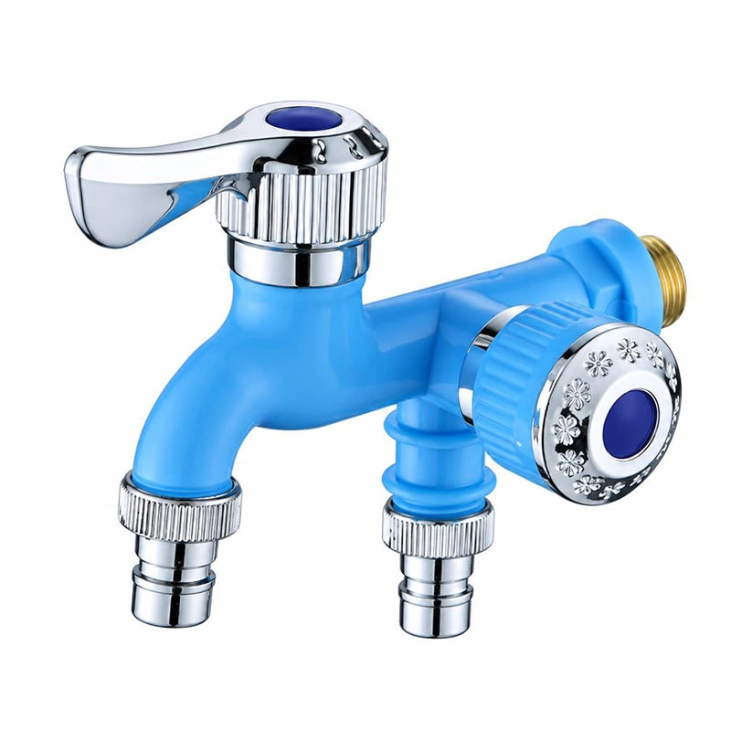 Dual-Outlet Faucet Adapter for Garden and Utility Hoses