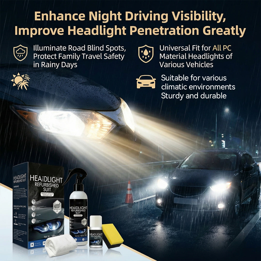 Car Headlight Cleaning and Refurbishing Spray