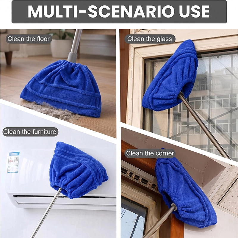 Reusable Drawstring Microfiber Broom Covers for Dusting, 10-Pack