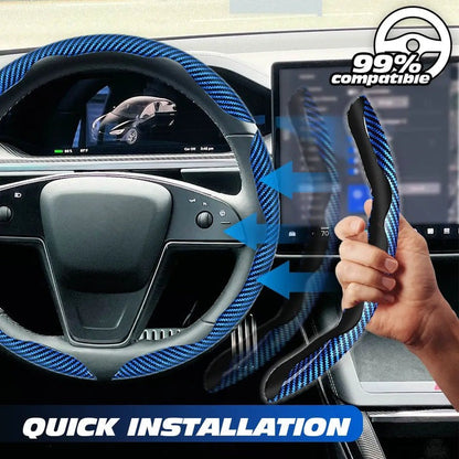 Carbon Fiber Silicone Car Steering Wheel Cover