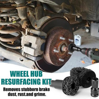 Wheel Hub Rust Removal Tool Kit with 10 Grinding Heads