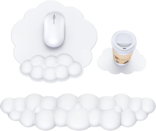 Cloud Ergonomic Keyboard & Mouse Wrist Rest Set
