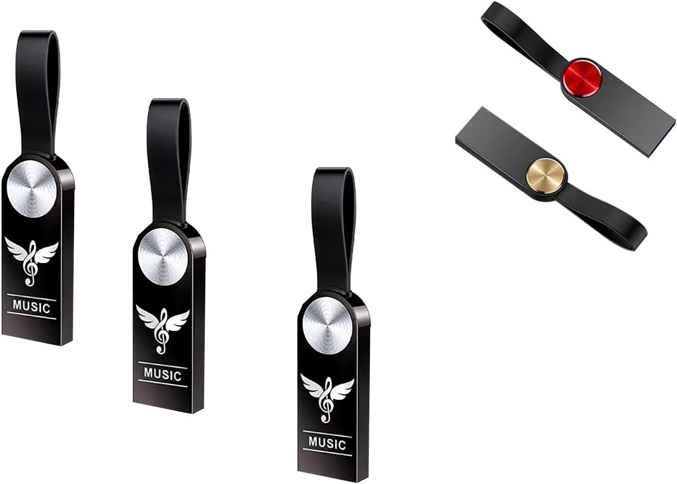 Flash Drives Thumb Drives for stereos, TVs, Phones and Tablets (64GB = 4500 Songs+450 Videos)