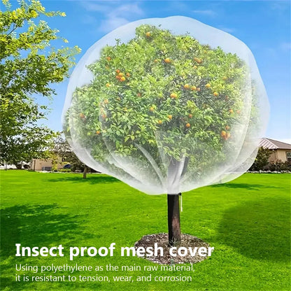 Fruit Tree Netting Cover with Zipper and Drawstring