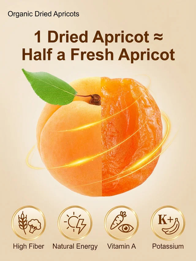 No-Sugar-Added Dried Apricots – 500 g Bag