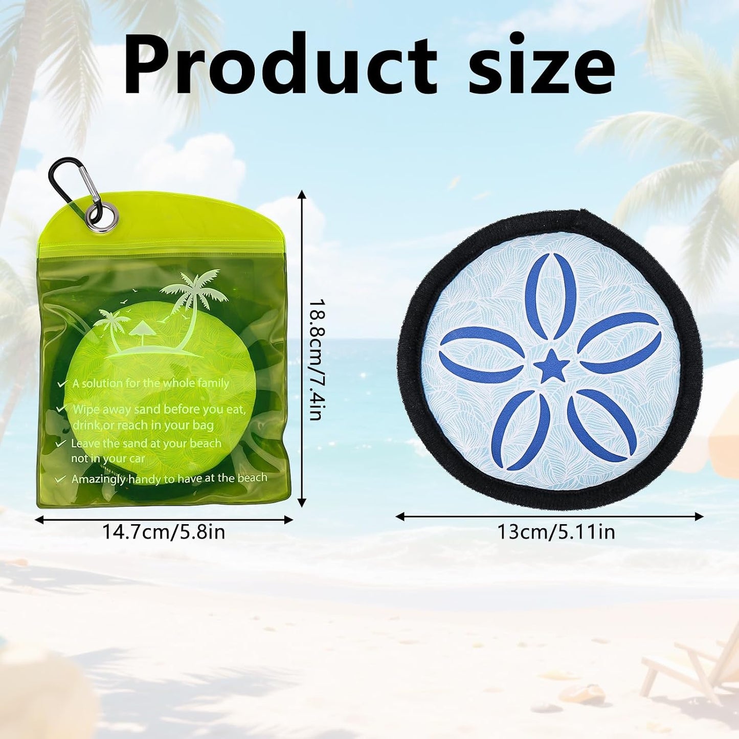 🏖️Beach Sand Remover Powder Bag 2 Pack – Talc-Free Natural Beach Essential